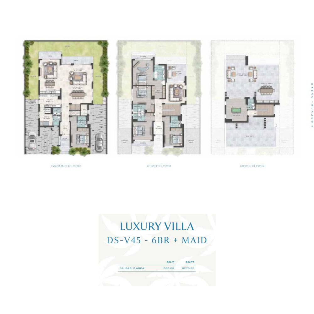 DAMAC Islands 2 Dubai 6 Bedroom Luxury Villa Floor Plan